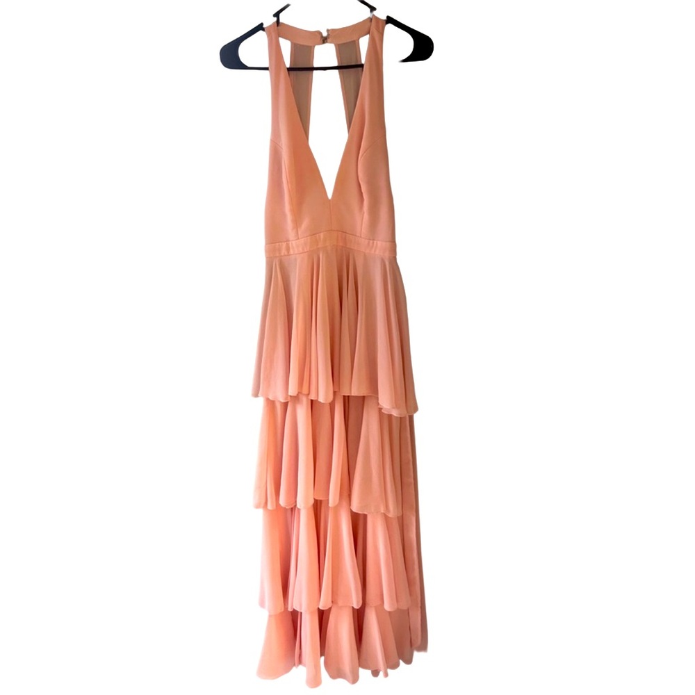 Maniju Blush Tiered Wedding/Bridesmaid Dress. Size Small